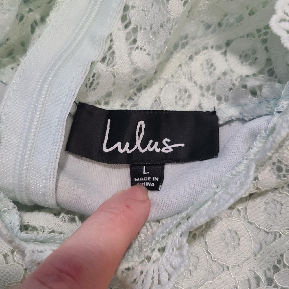 LULUS lace overlay dress L - Picture 4 of 11